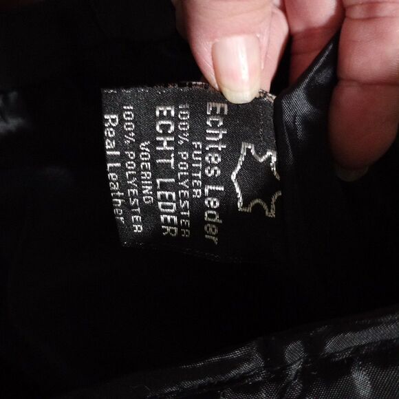 Vintage Zony Inc Black Leather Motorcycle Jacket w/ Removable Liner – Mens Large - Picture 6 of 16